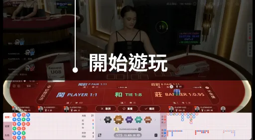 富遊娛樂城 真人百家樂/真人遊戲 step4.進入牌桌,開始遊玩